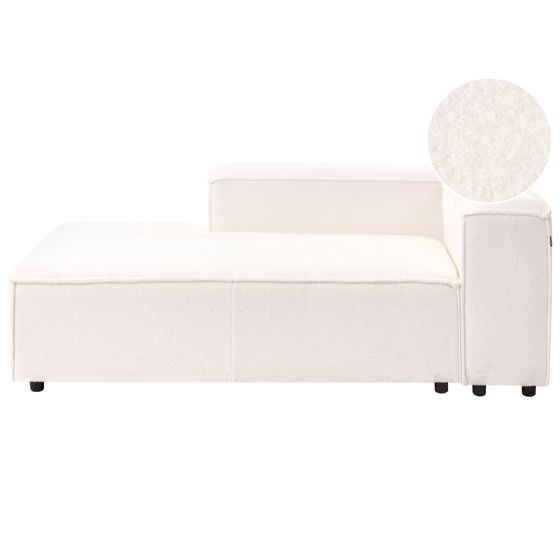 Højrevendt chaiselong ARDAL Boucle Cremehvid