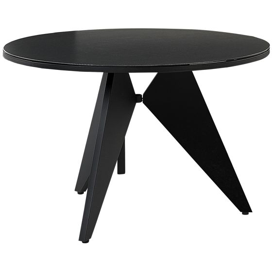 Havebord OLMETTO 83 cm 110 cm Glas Sort