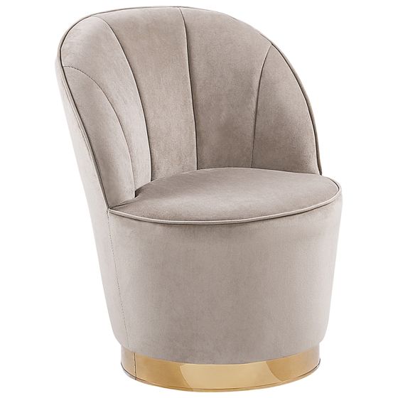 Lænestol ALBY Velour Lys Beige