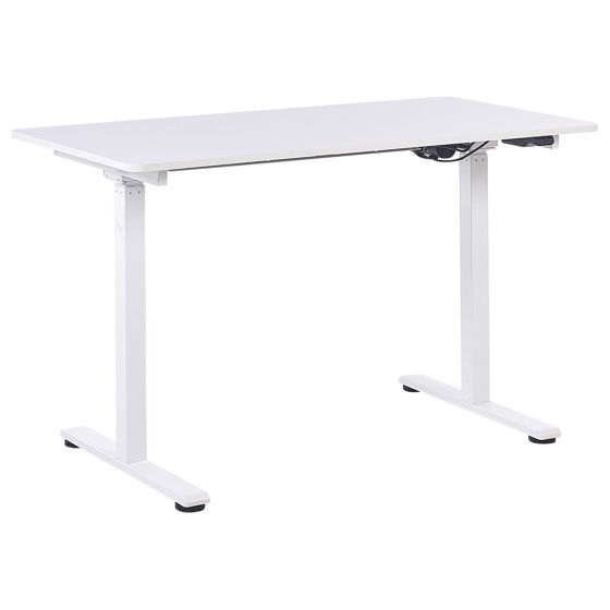 Elektrisk justerbart hæve sænkebord GRIFTON 120 cm 60 cm Hvid