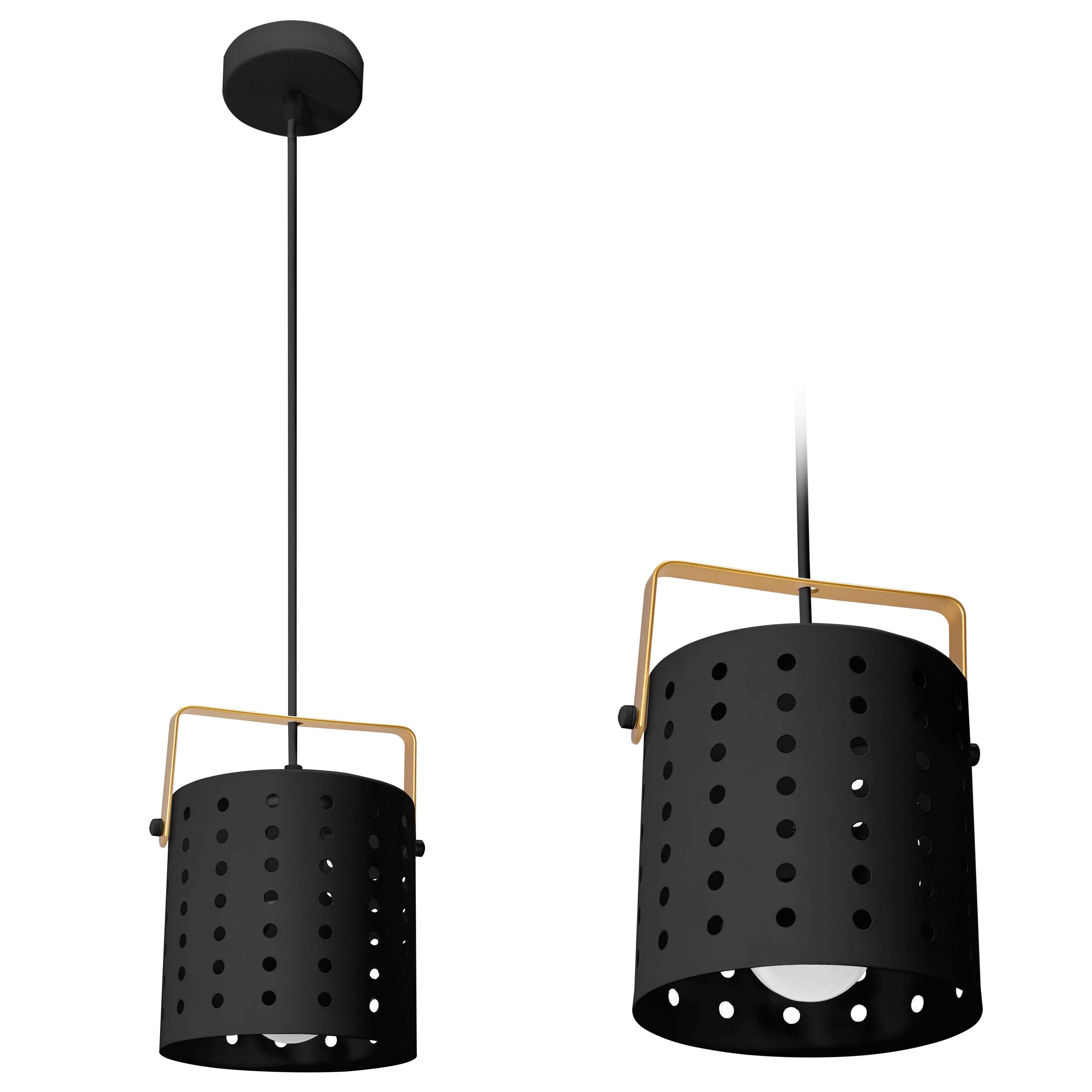 TOOLIGHT hængende loftlampe APP956-1CP ROUND 20CM Sort 20x15x80cm