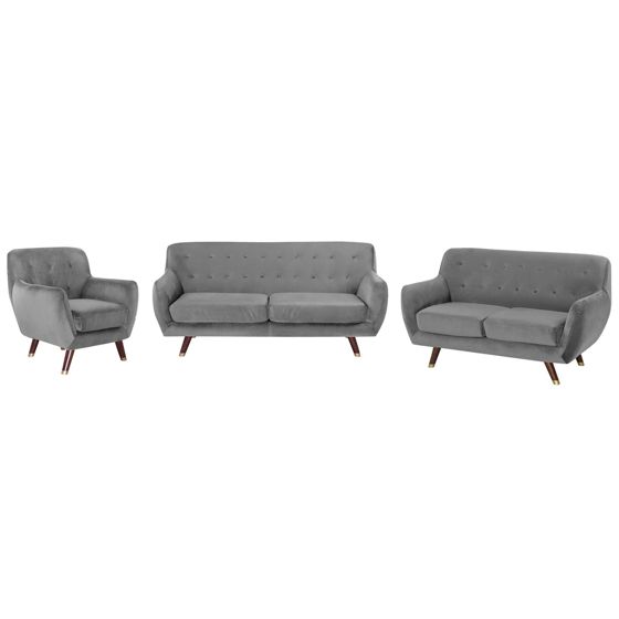 Sofasæt 6 personers BODO Velour Grå