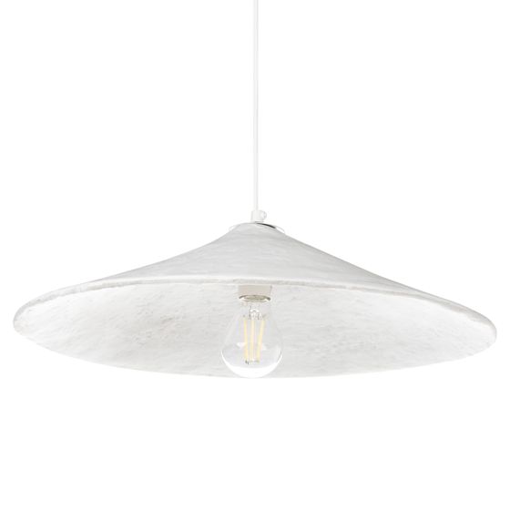 Loftlampe PORONGOS Papmaché Hvid