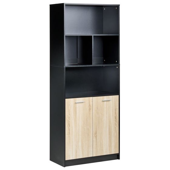 2-dørs bogreol ZEHNA Brun/sort