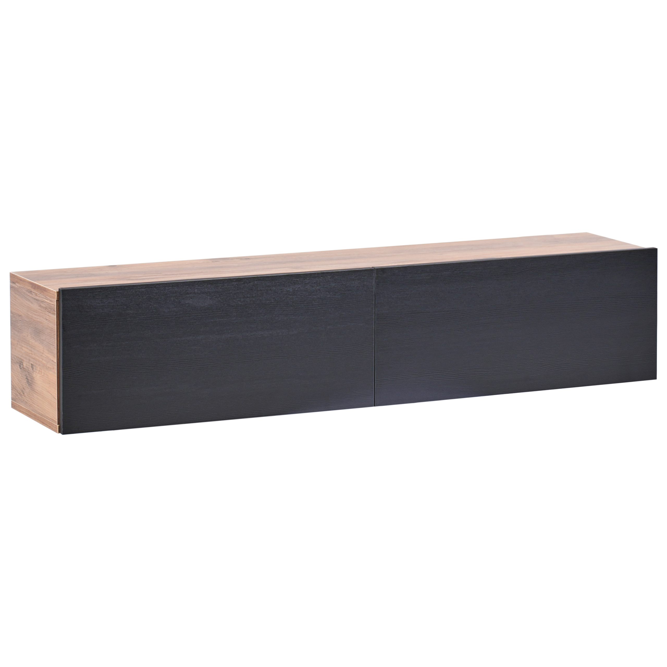 Vægmonteret tv-bord GLADSTONE Brun/sort