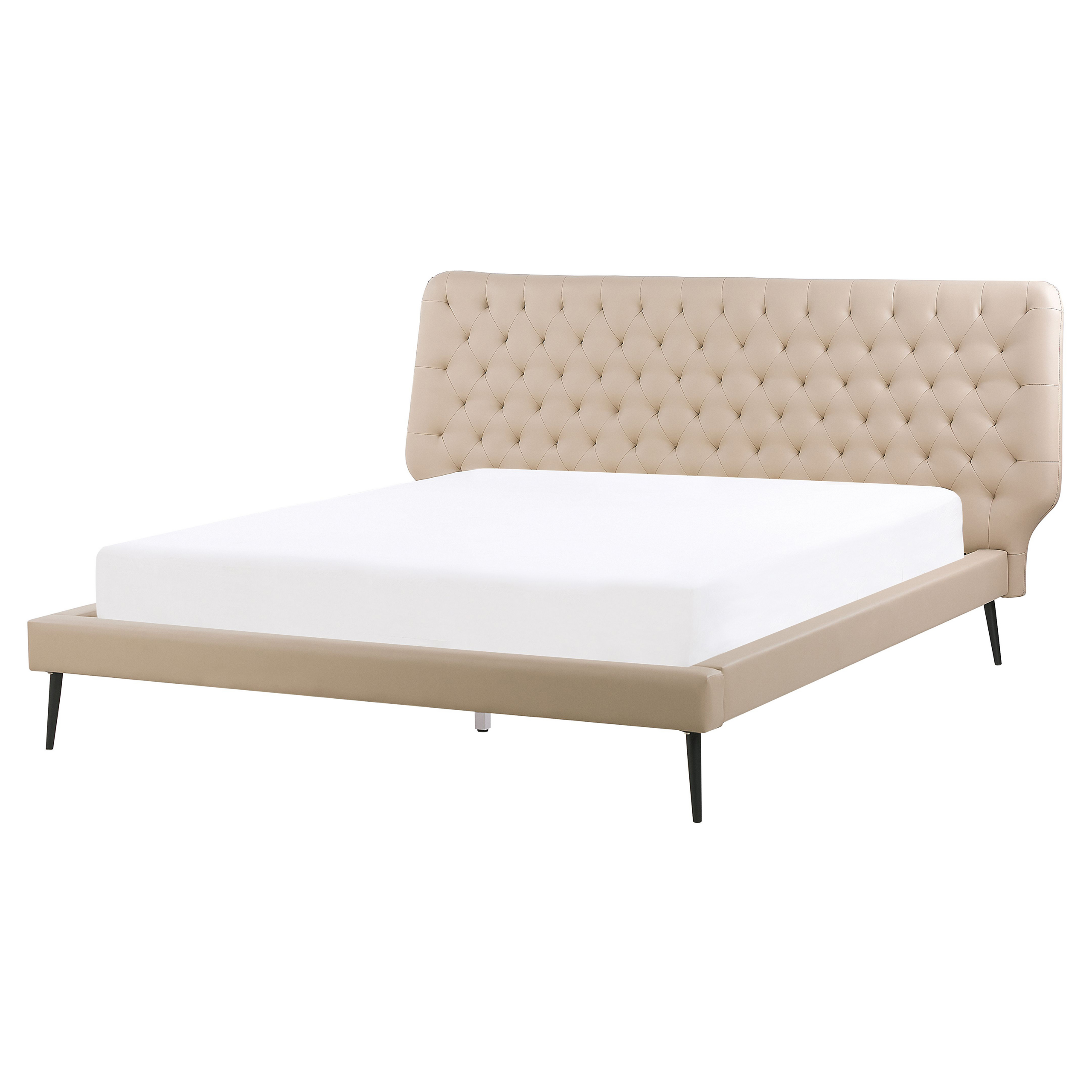 Seng Kunstlæder ESSONNE 160 x 200 cm Beige