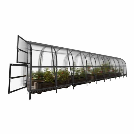 Drivhus KLASIKA BALTIC LT 30 m2, 3 m x 10 m, 6 mm polycarbonatdæksel