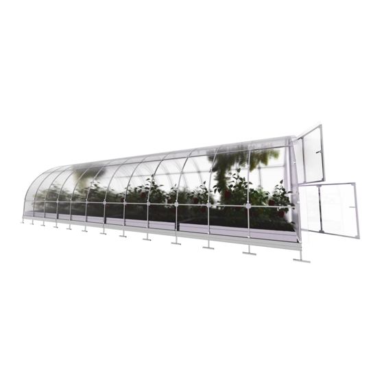 Drivhus KLASIKA TUBE 24 m2, 3 m x 8 m, 4 mm polycarbonatdæksel