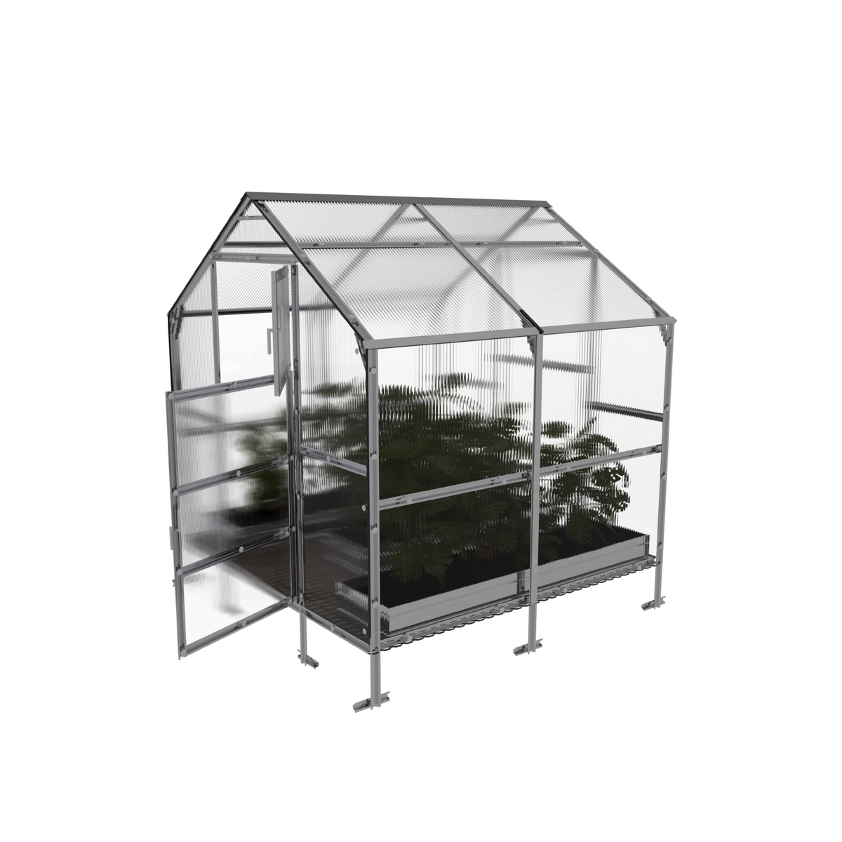 Drivhus KLASIKA BERNARD 4,7 m2, 2,35 m x 2 m, 6 mm polycarbonatdæksel