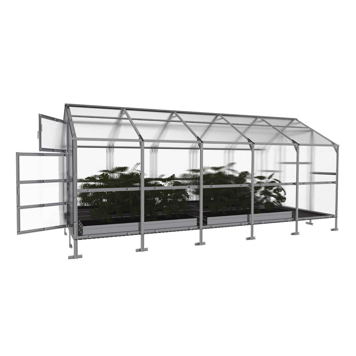Drivhus KLASIKA BERNARD 11,75 m2, 2,35 m x 5 m, 6 mm polycarbonatdæksel