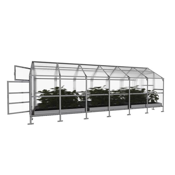 Drivhus KLASIKA BERNARD 14,1 m2, 2,35 m x 6 m, 4 mm polycarbonatdæksel