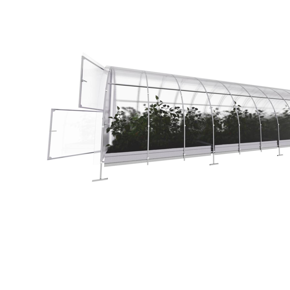 Drivhus KLASIKA EASY 24 m2, 3 m x 8 m, 6 mm polycarbonatdæksel