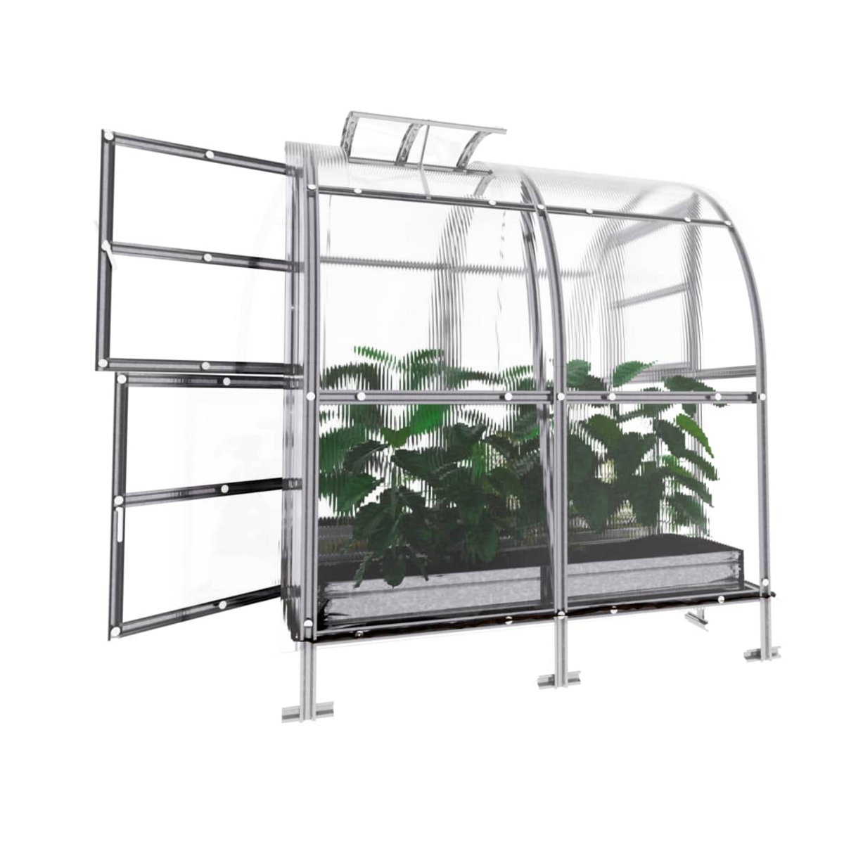 Drivhus KLASIKA SLIM 2 x 2 m (4 m²), 6 mm polycarbonatdæksel