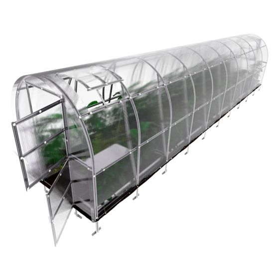 Drivhus KLASIKA SLIM 2 x 10 m (20 m²), 6 mm polycarbonatdæksel