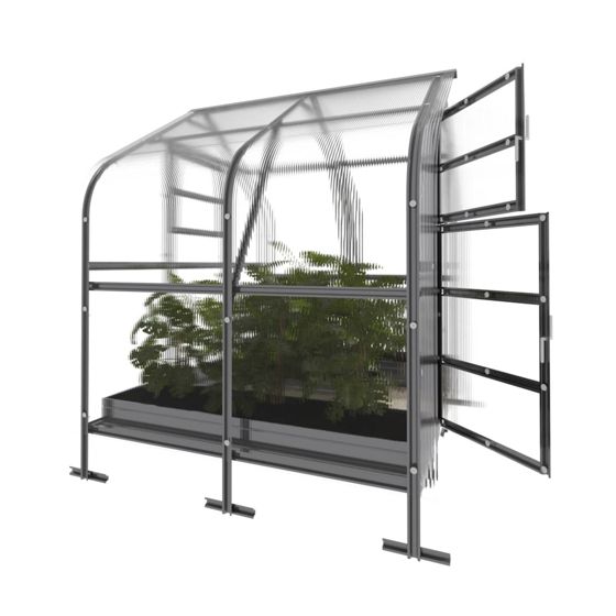 Drivhus KLASIKA DROP 5 m2, 2,5 m x 2 m, 4 mm polycarbonatdæksel