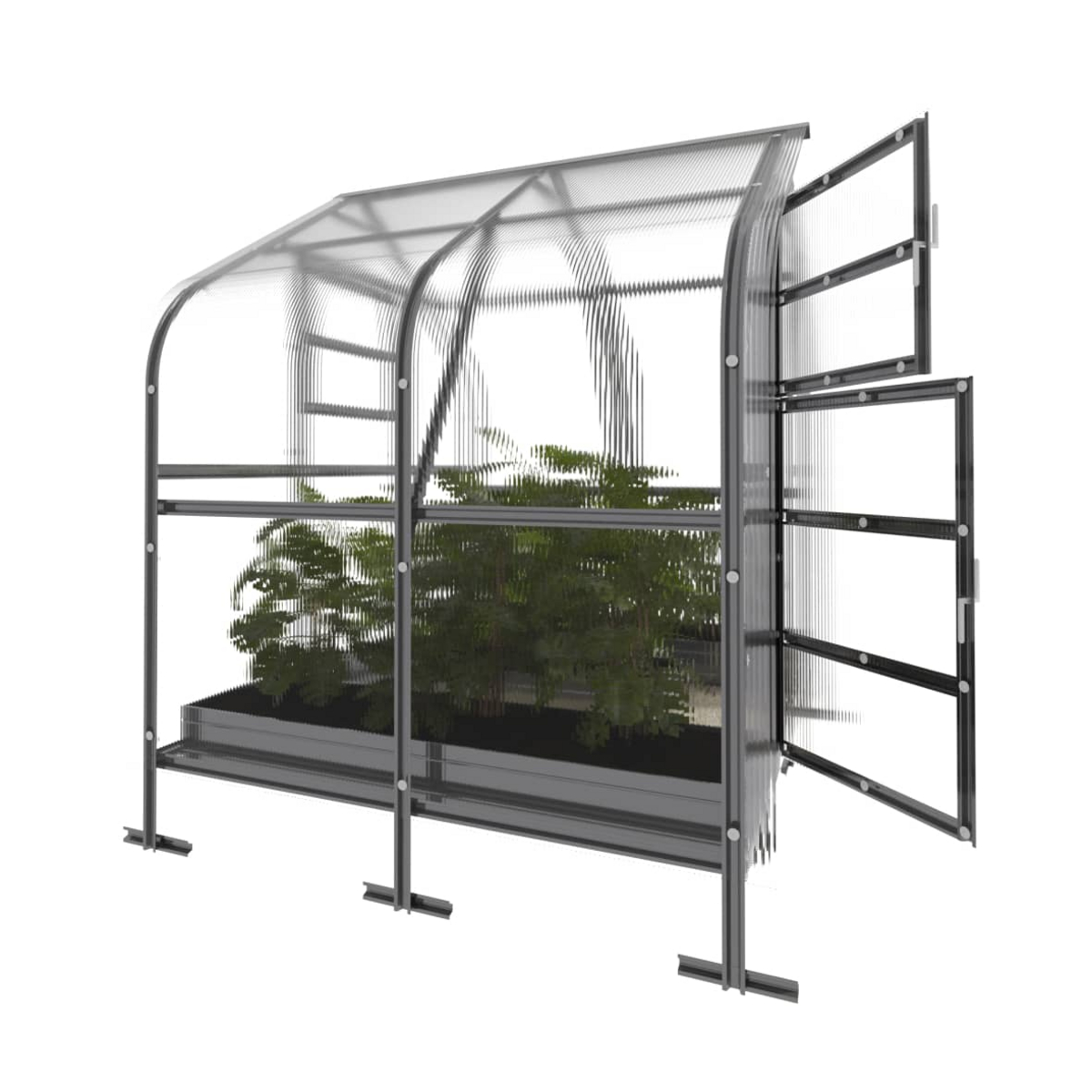 Drivhus KLASIKA DROP 5 m2, 2,5 m x 2 m, 6 mm polycarbonatdæksel