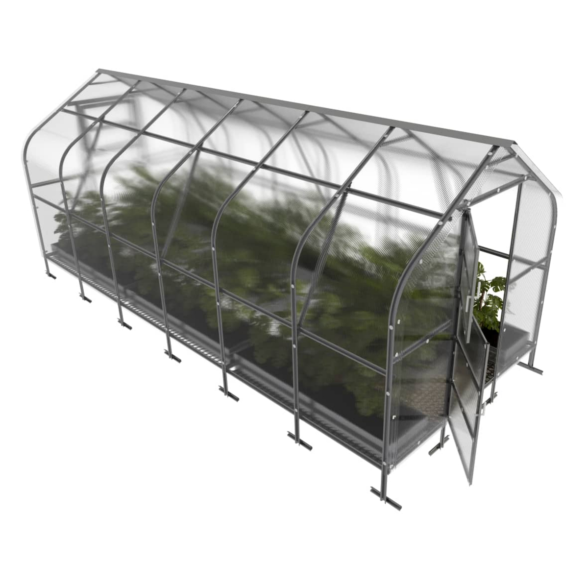 Drivhus KLASIKA DROP 15 m2, 2,5 m x 6 m, 6 mm polycarbonatdæksel