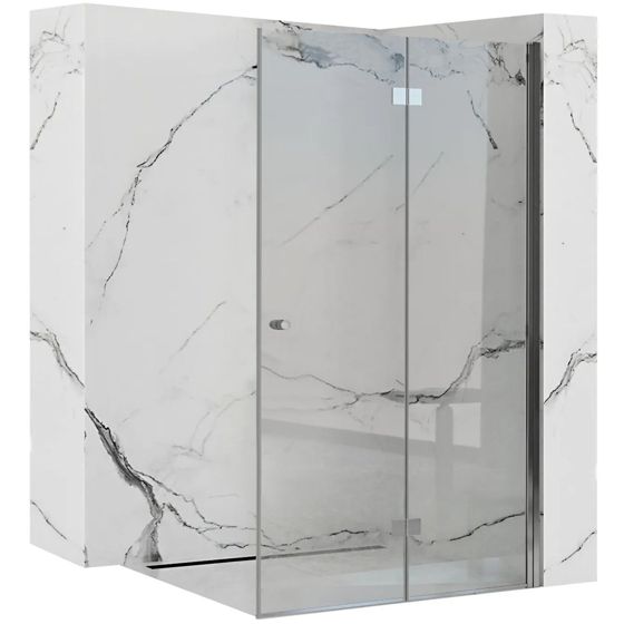 REA brusekabine FOLD N2 90 Krom, 2,3x88,5x190cm