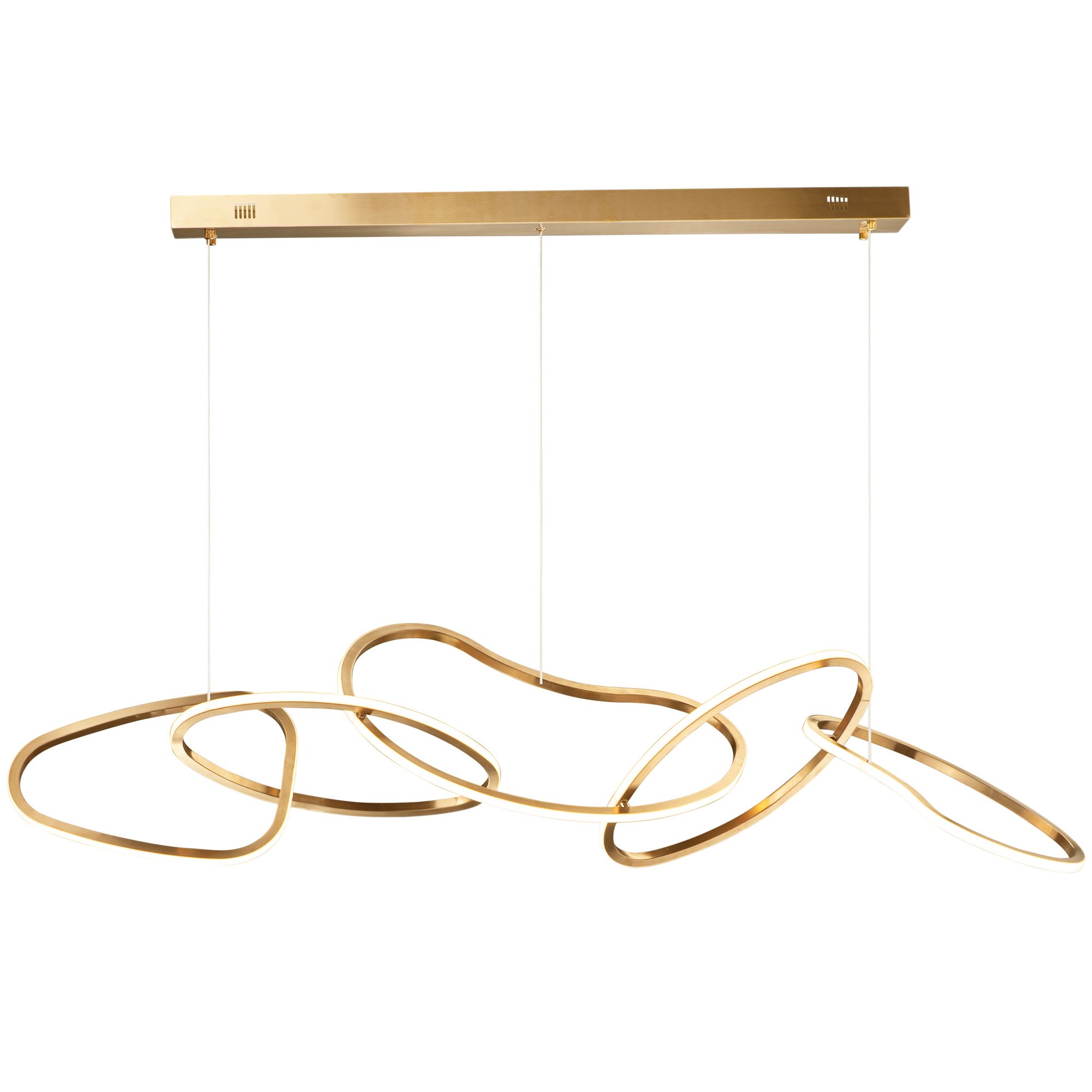 TOOLIGHT hængende loftlampe APP1054-CP LED Guld 115x40x40cm