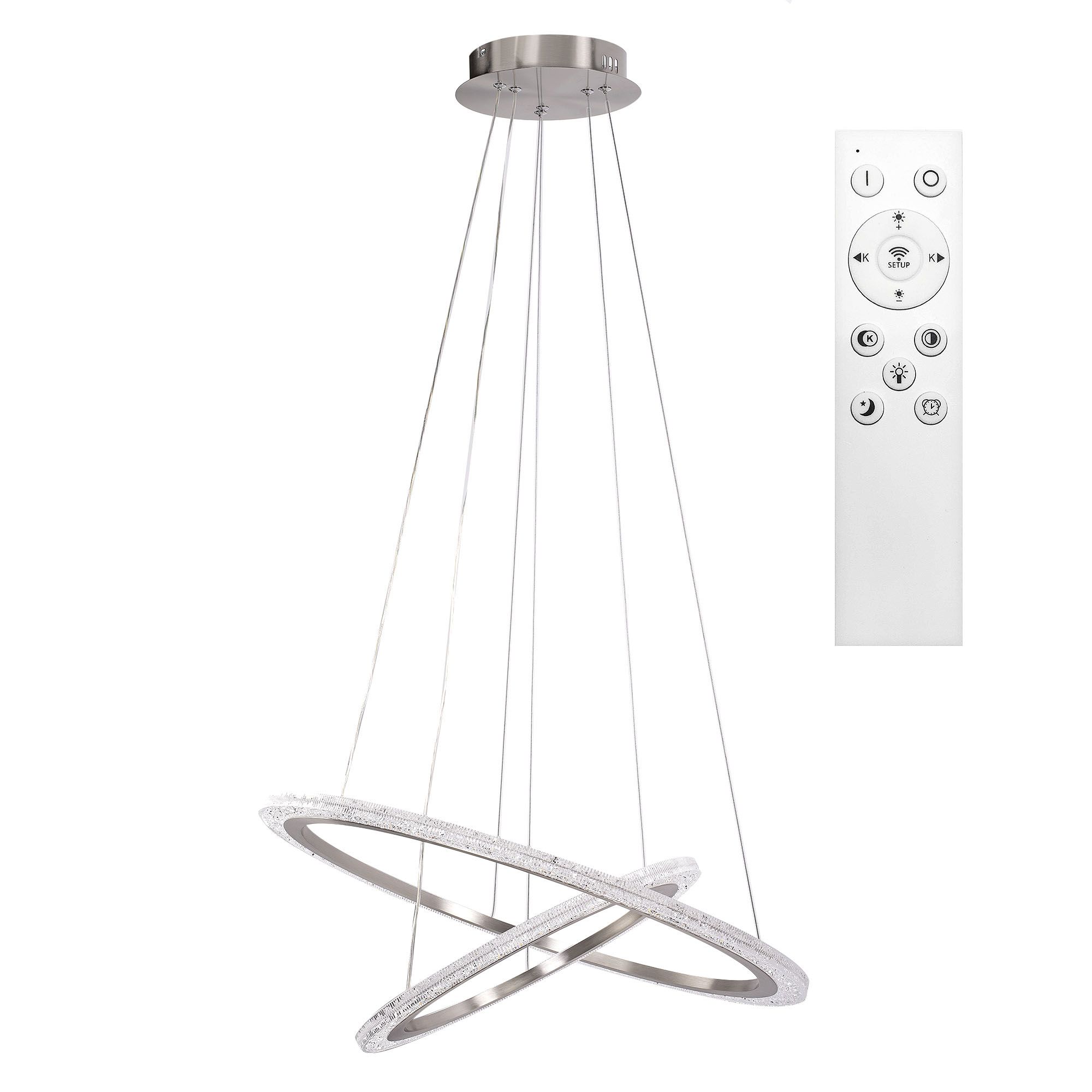 TOOLIGHT hængende loftlampe LHJ045-CP2 LED Børstet nikkel 60x60x60cm