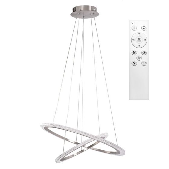 TOOLIGHT hængende loftlampe LHJ045-CP2 LED Børstet nikkel 60x60x60cm