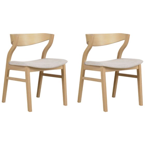 Sæt med 2 spisebordsstole MAROA Træ Beige