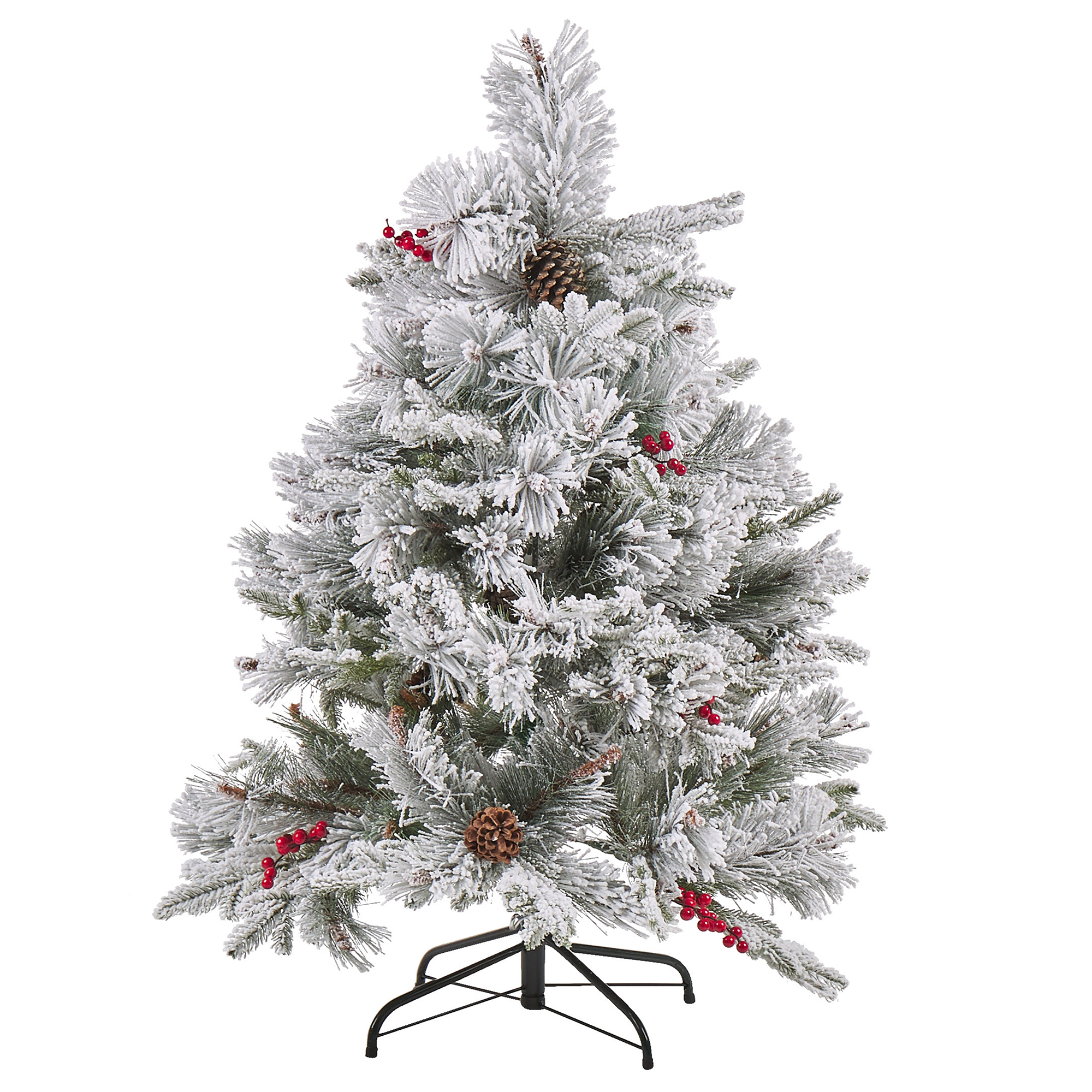 Sneklædt juletræ MASALA 120 cm Hvid