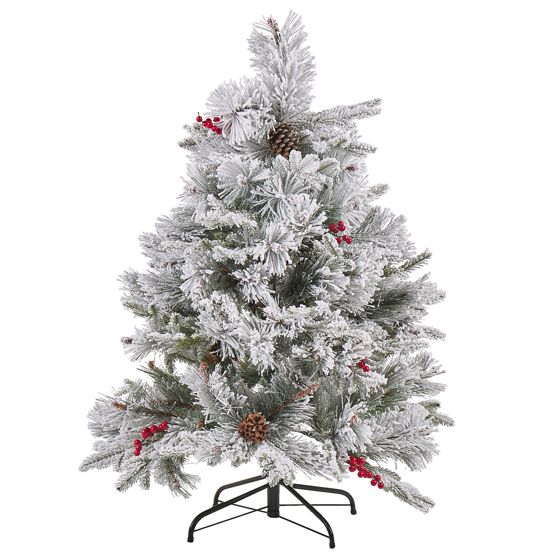 Sneklædt juletræ MASALA 120 cm Hvid