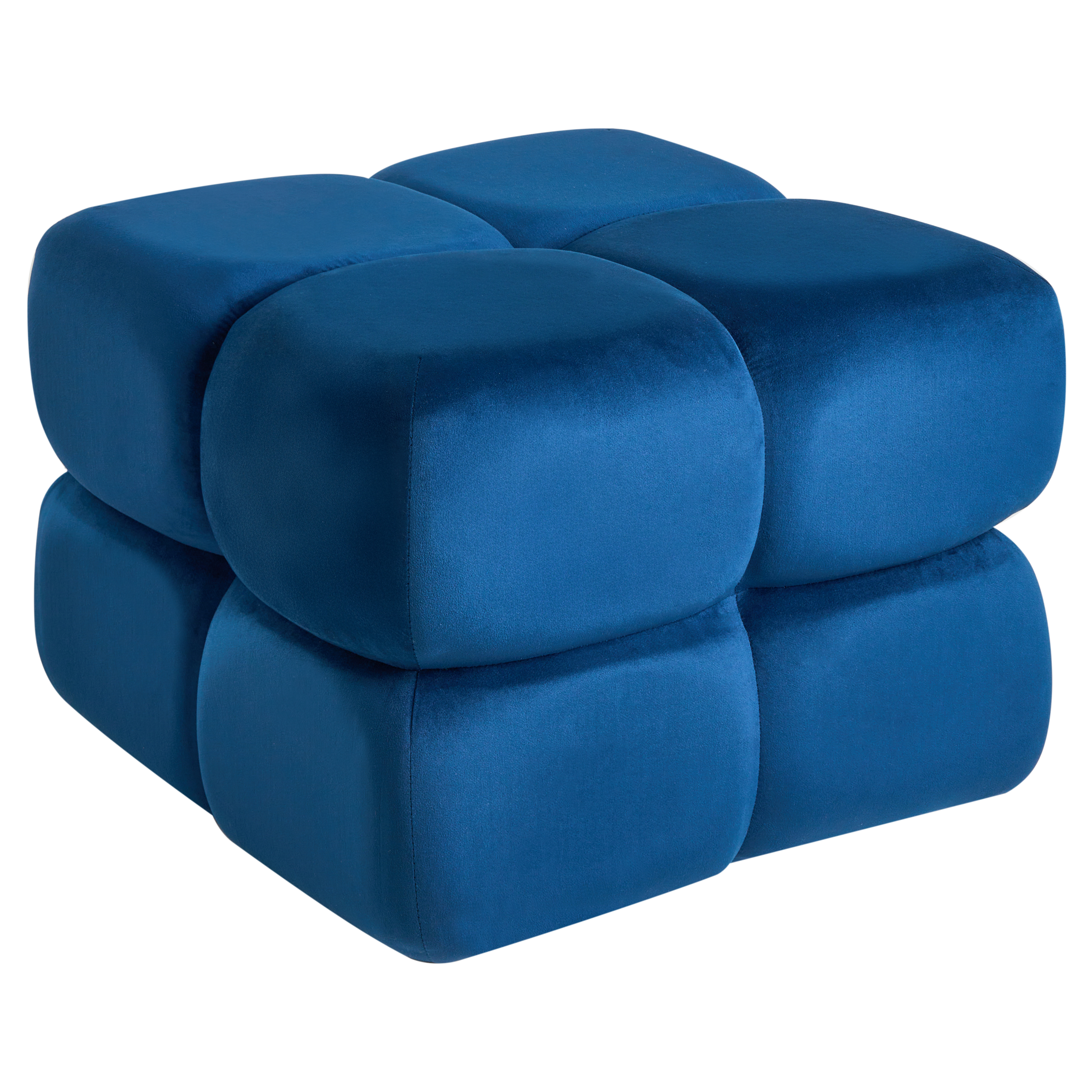 Puf CALIENTE Velour Navy Blå