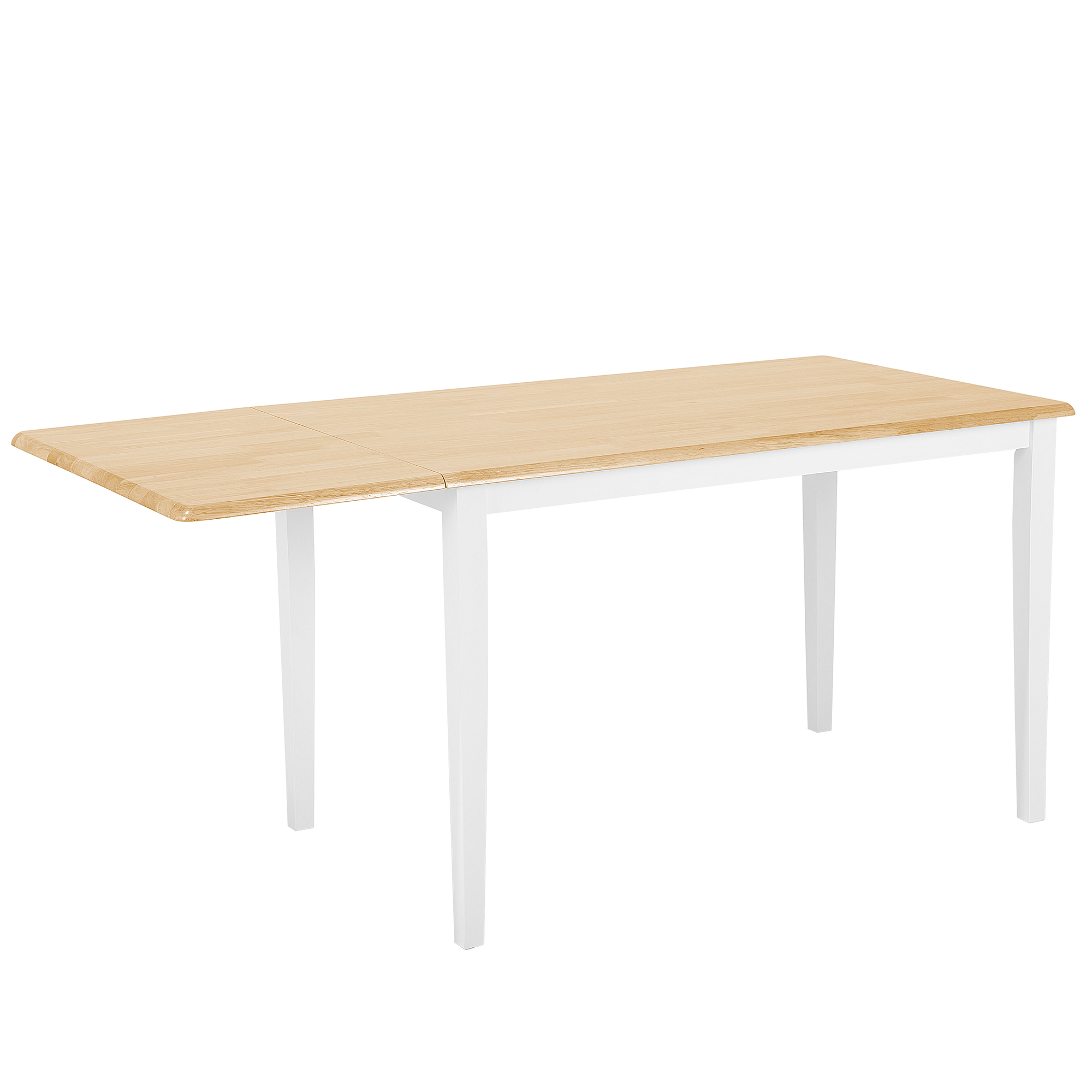 Spisebord med udtræk LOUISIANA Lysebrun 120/160 cm 75 cm Træ