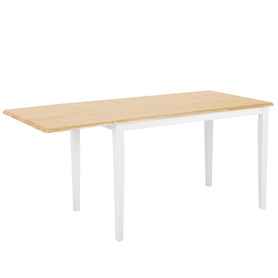 Spisebord med udtræk LOUISIANA Lysebrun 120/160 cm 75 cm Træ