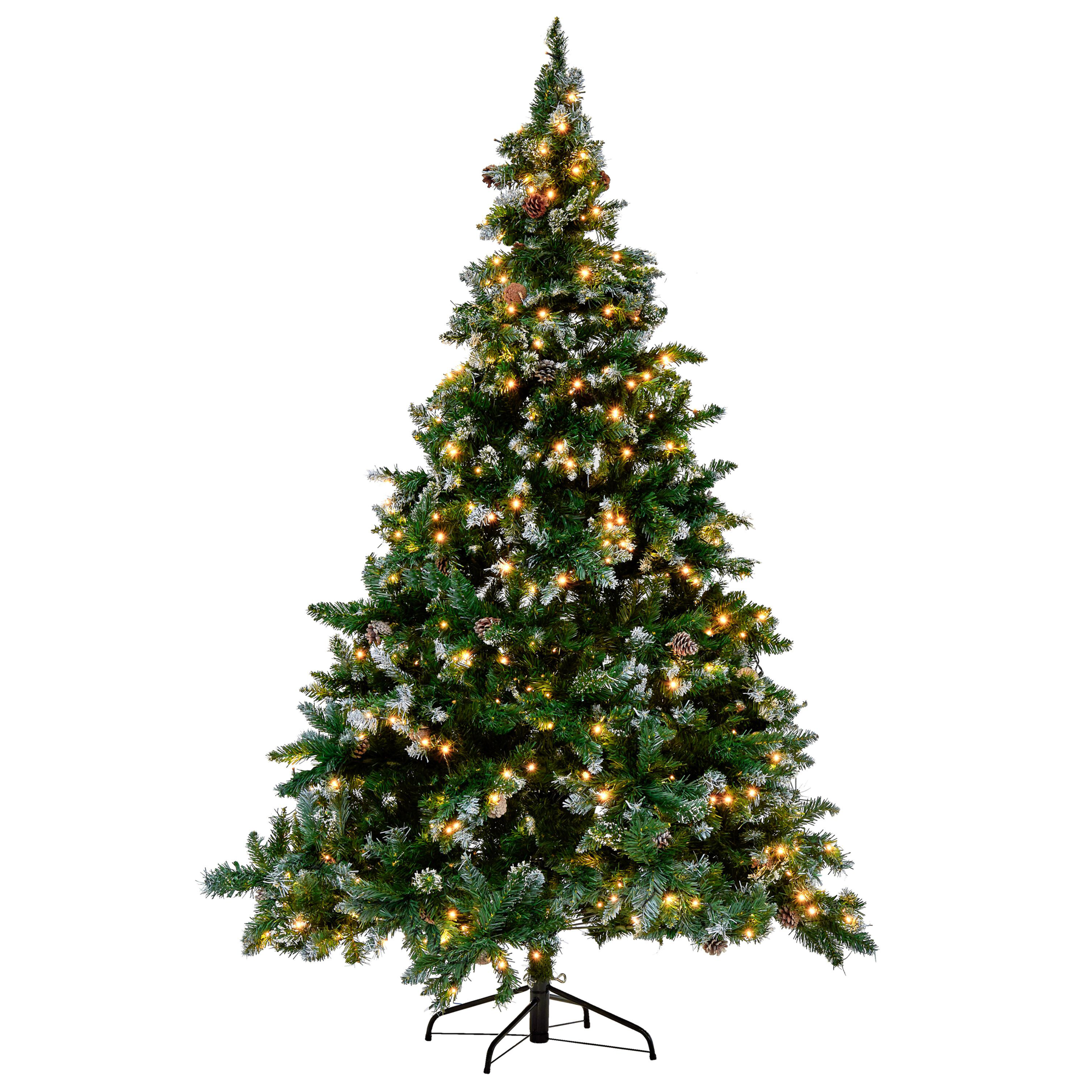 Kunstigt juletræ LED PALOMAR 180 cm Mørkegrøn
