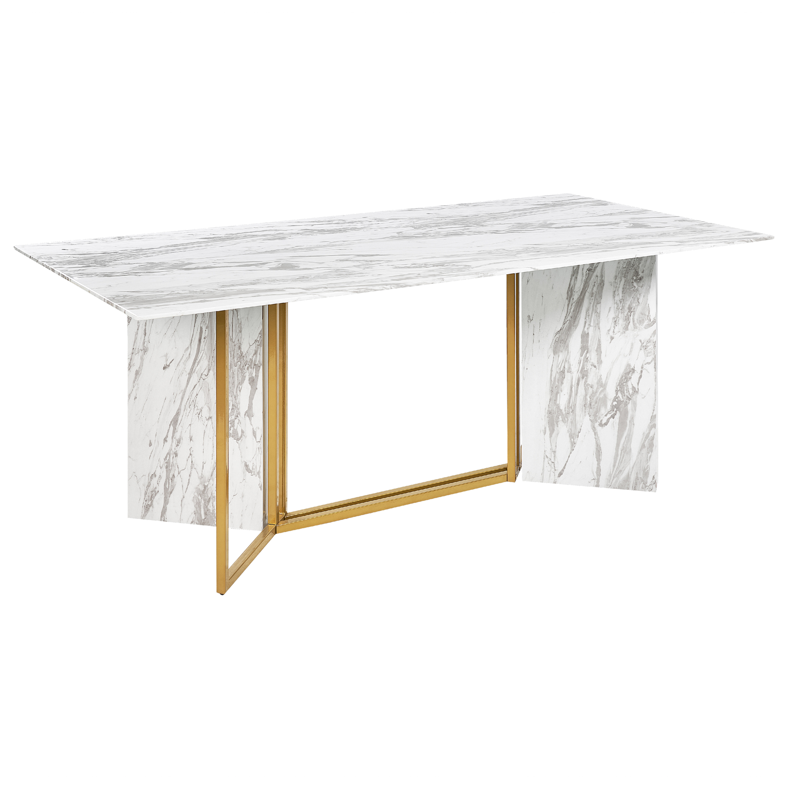 Spisebord CALCIO Hvid marmor 200 cm 100 cm