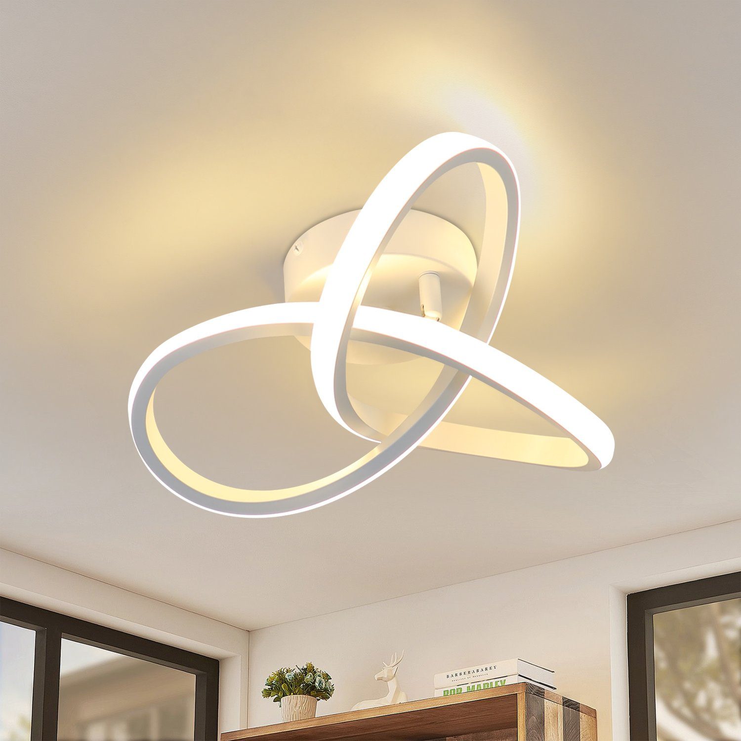 NETTLIFE moderne hvid, LED loftlampe, 3000K varm hvid korridorlampe, 17W