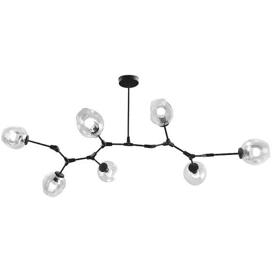 TOOLIGHT hængende loftlampe APP505-7C Sort 130x130x60cm