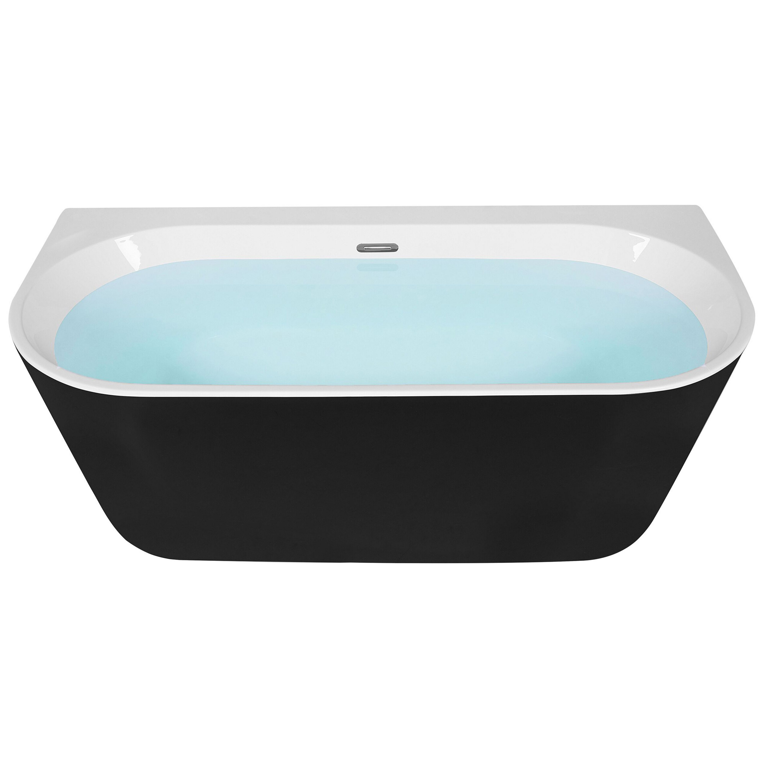 Back-to-wall badekar HARVEY 170 x 80 cm Sort/hvid