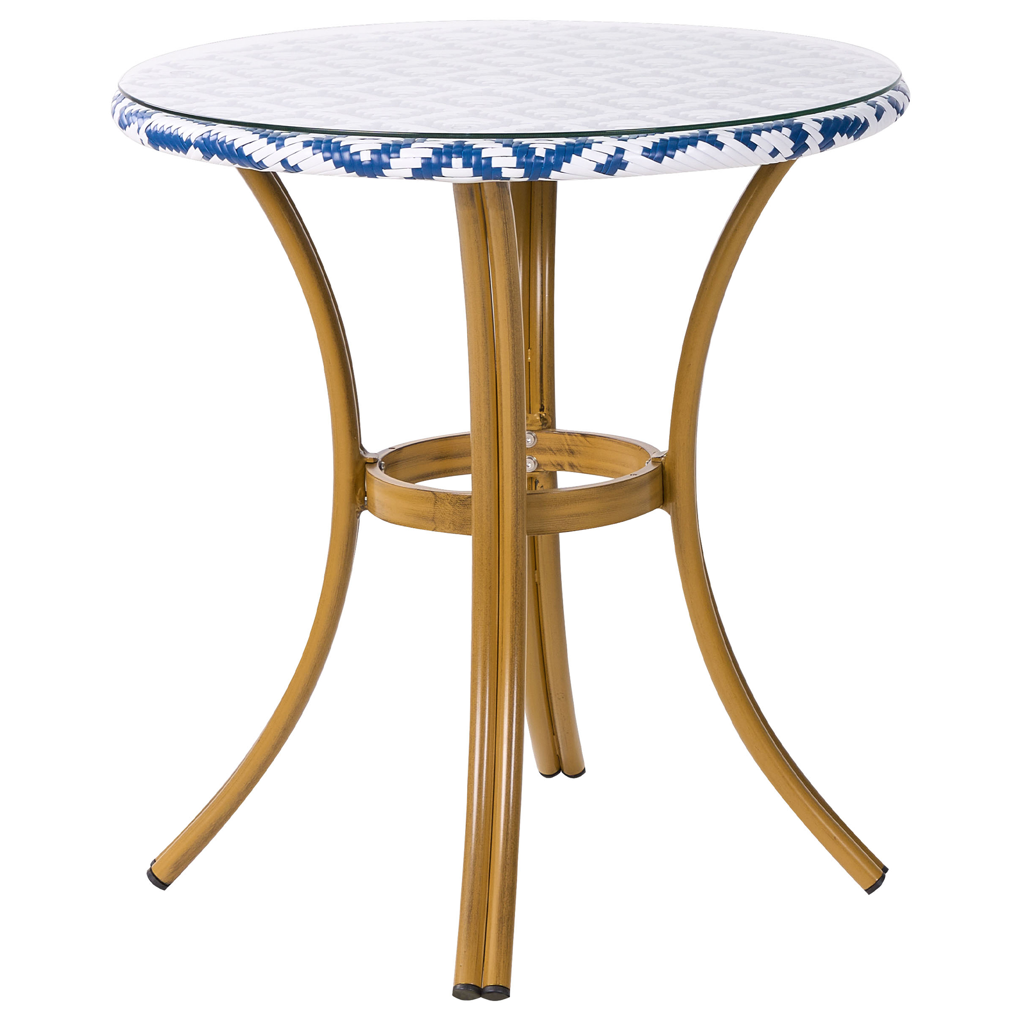 Bistro bord RIFREDDO 70 cm 70 cm Hærdet glas Blå