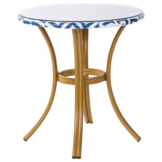 Bistro bord RIFREDDO 70 cm 70 cm Hærdet glas Blå