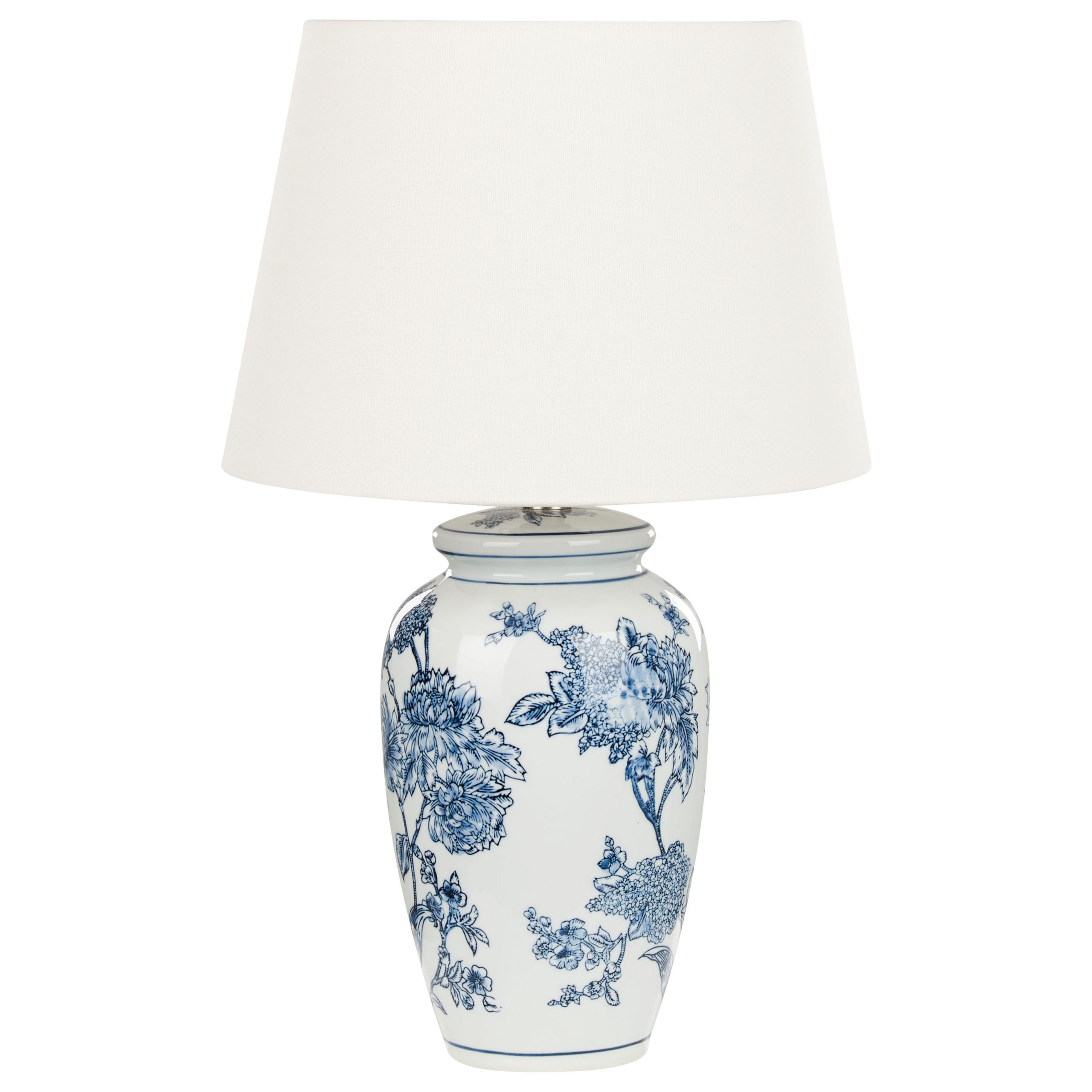 Bordlampe BELUSO Porcelæn Hvid/blå
