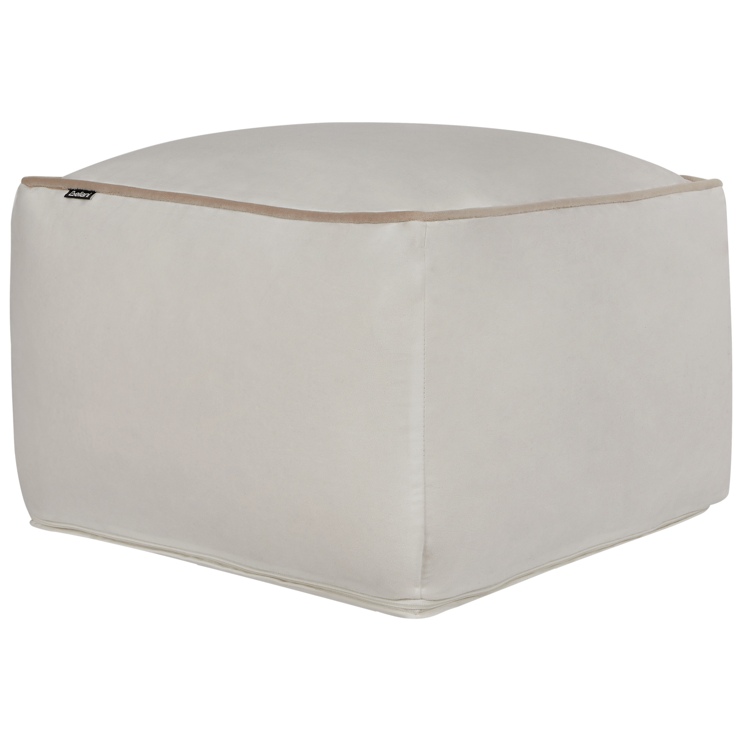 Puf DAREYN Velour Lys Beige