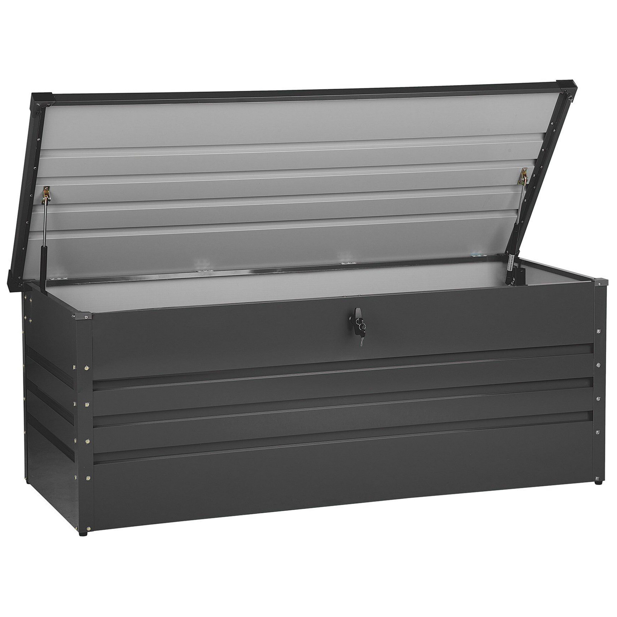 Opbevaringsboks CEBROSA 165 cm 70 cm Metal Grafit