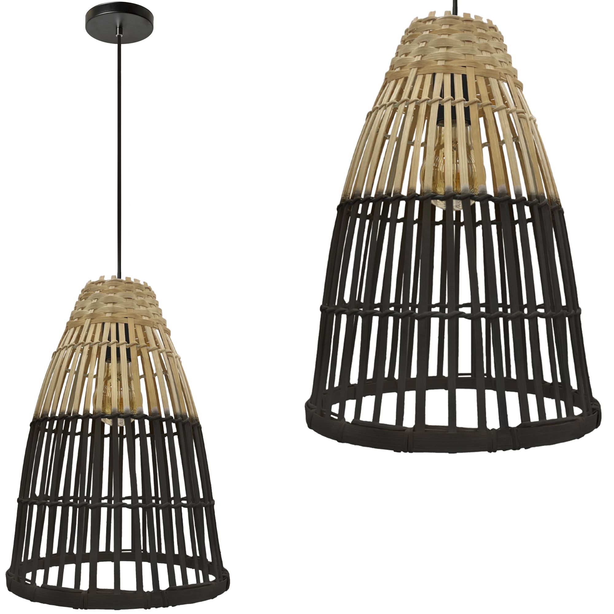 TOOLIGHT hængende loftlampe APP1328-1CP Sort 34x25x34cm