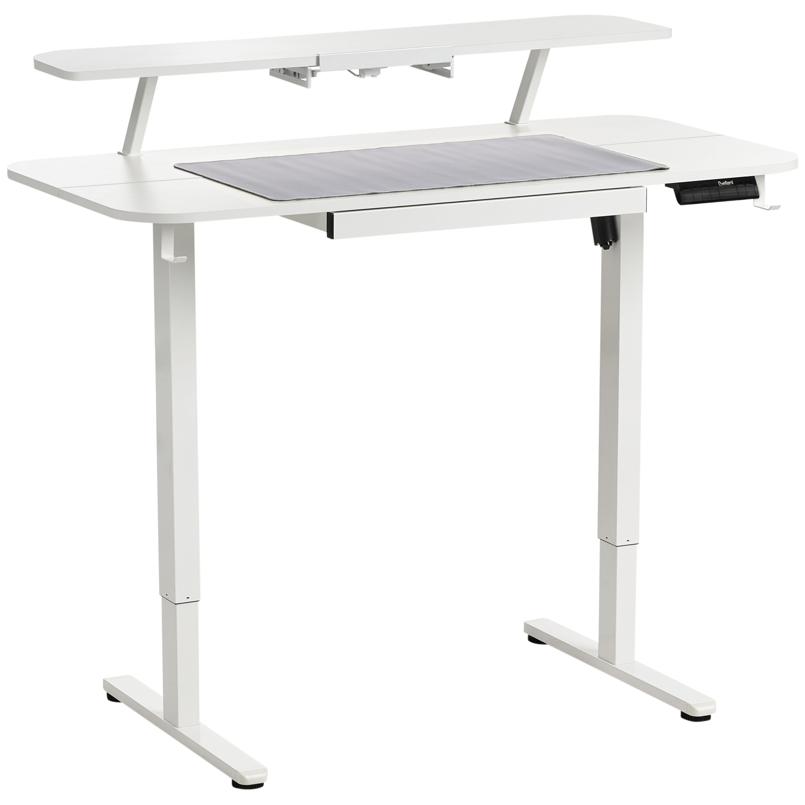 Elektrisk justerbart hæve sænkebord WILBANKS 120 cm 60 cm med USB-port Hvid