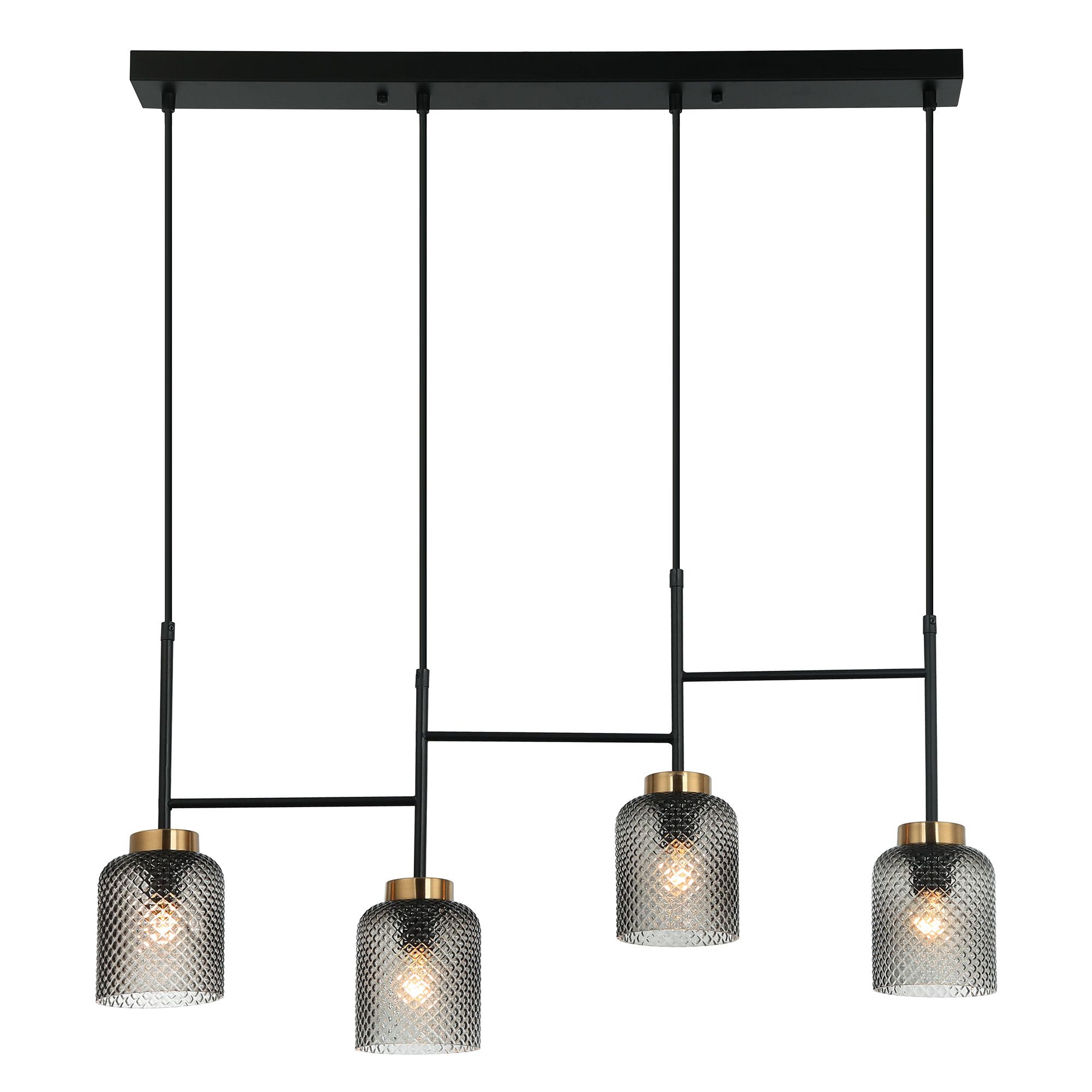 TOOLIGHT hængende loftlampe APP1266-4CP Sort 20x16x20cm
