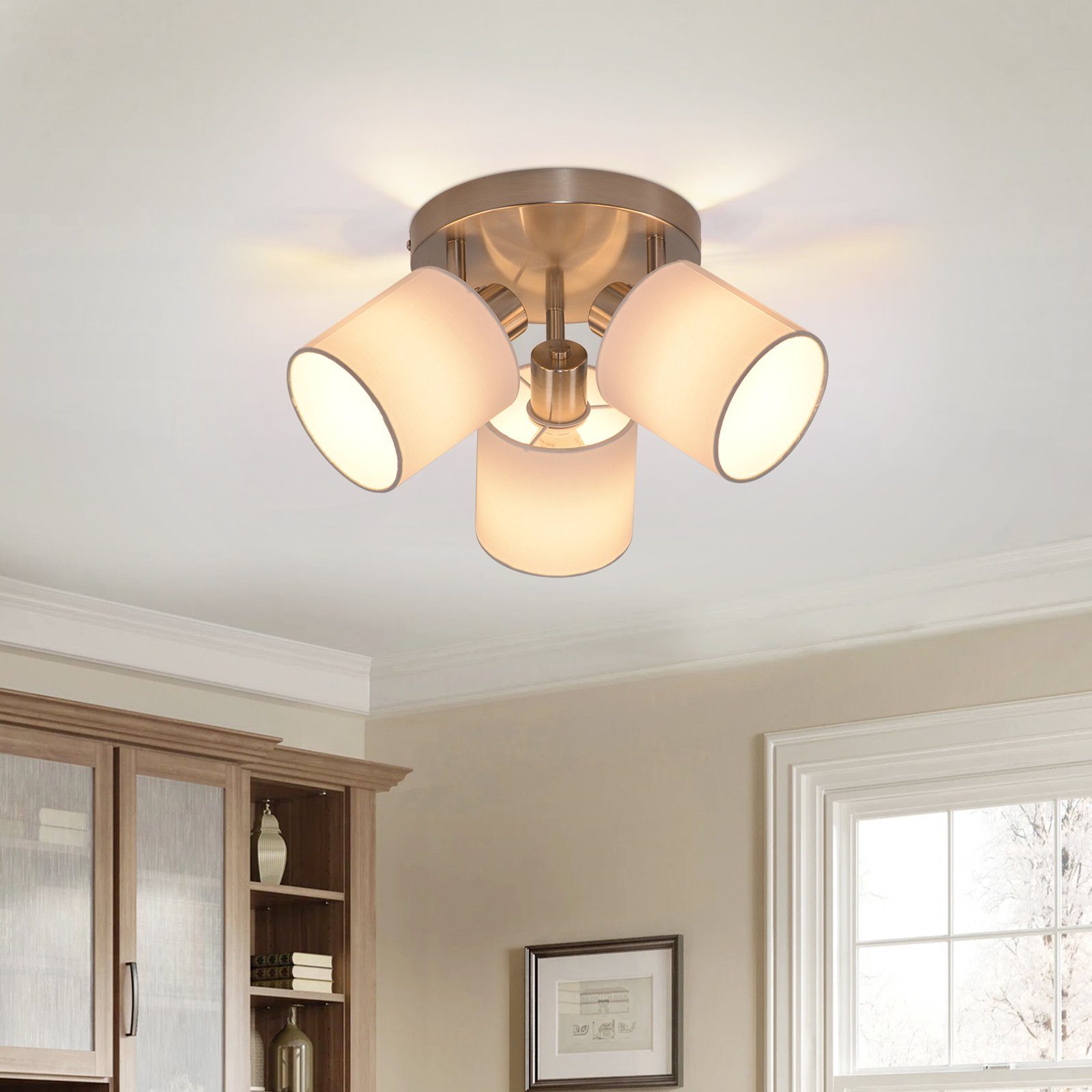 NETTLIFE 3 sølvfarvede vægspotlights 350° justerbare e14 maks. 25w stue soveværelse køkken uden pære