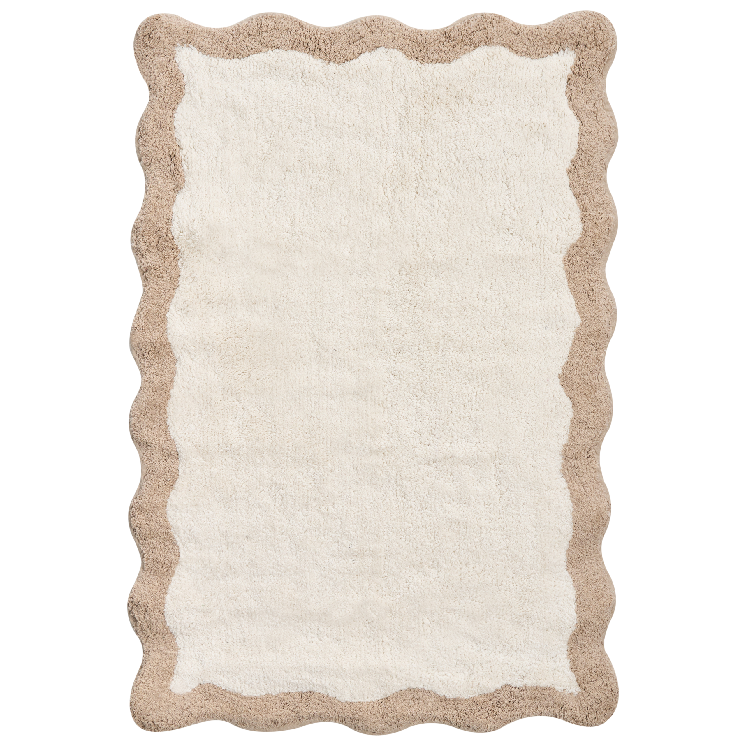 Bademåtte NANGAL Brun/beige 60 x 90 cm Bomuld