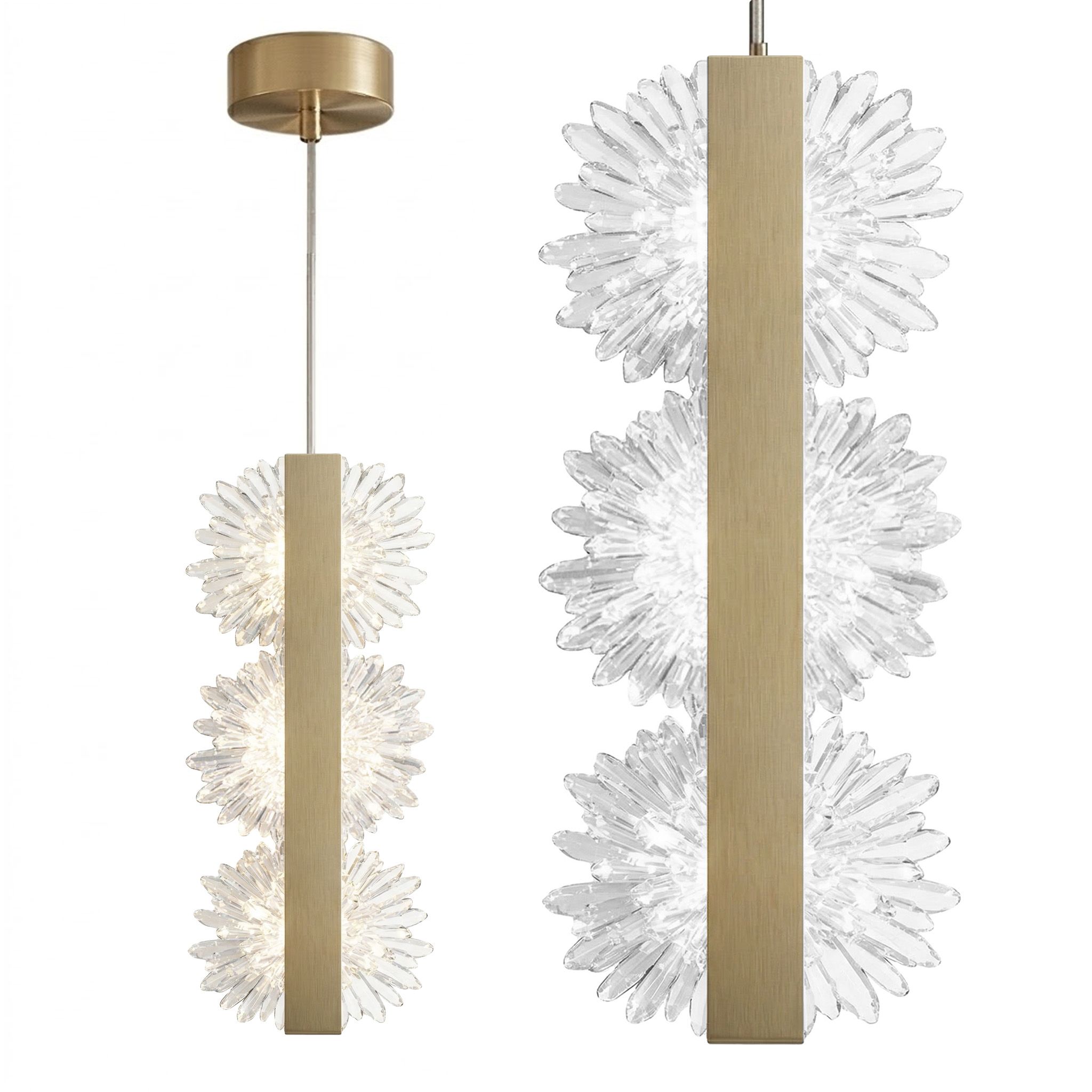 TOOLIGHT hængende loftlampe G150-3CP GOLD LED Børstet guld 13,5x13,5x20cm