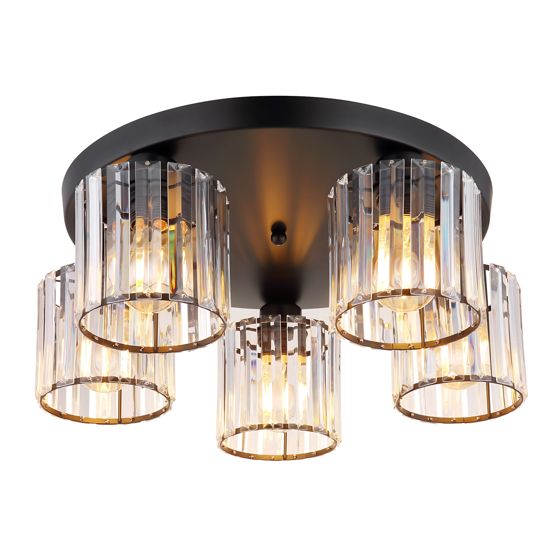 Toolight Loftslampe EBT023-5C Sort 45x45x15cm