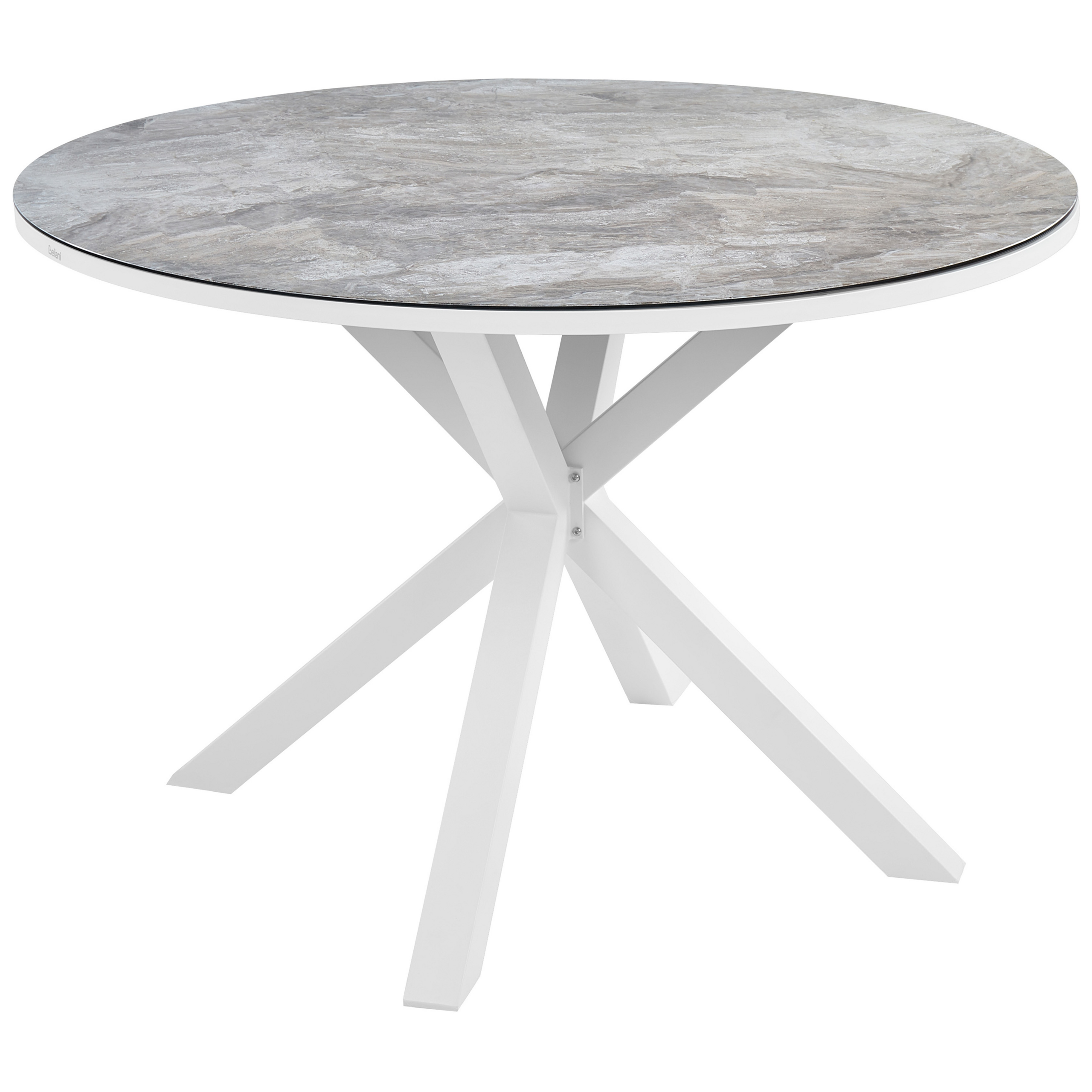 Havebord MALETTO 120 cm 120 cm Glas Mørkegrå