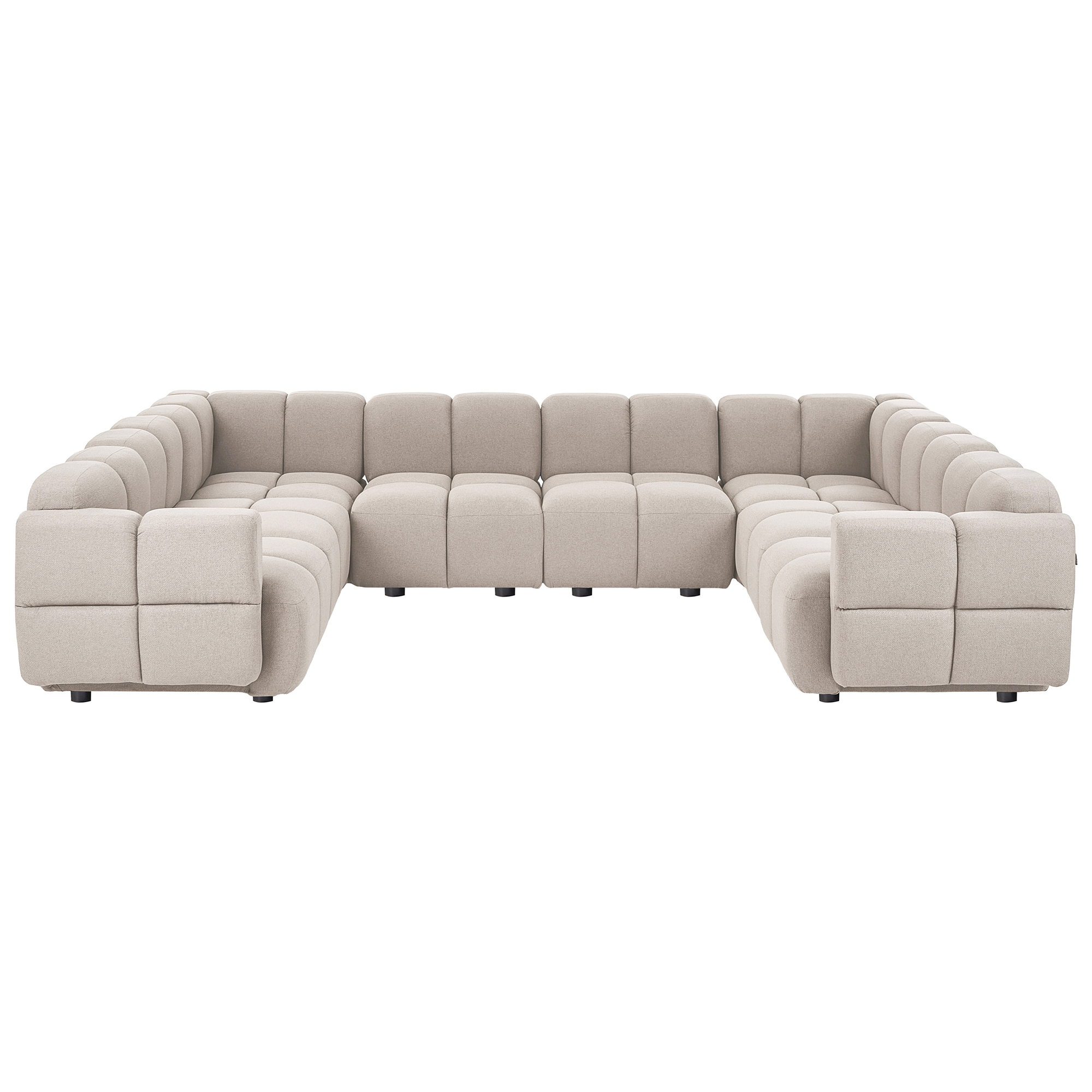 U-formet modulsofa 8 personers MAKSABERG Beige